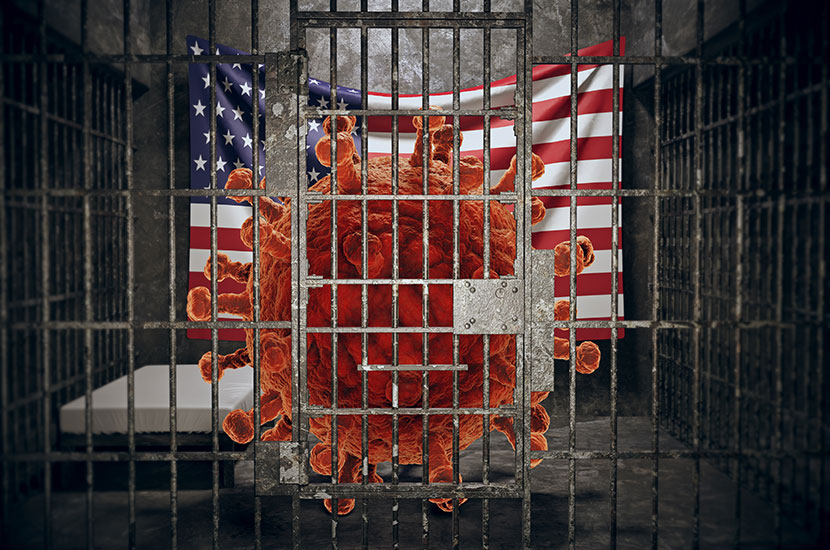 Coronavirus Detainees Corona virus or COVID-19 quarantine in USA or america