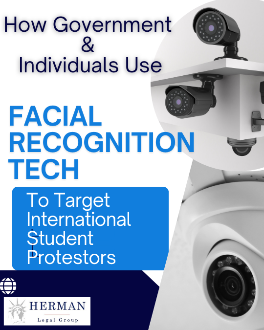 facial recognition technology used against international student protestors